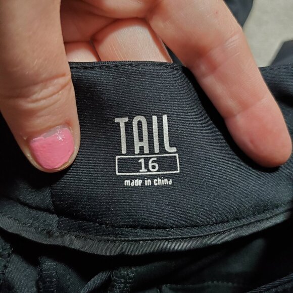 TAIL Classic 31" Golf Pants Straight Leg Stretch UPF 40+ Work Black Women's 16 - Picture 9 of 15